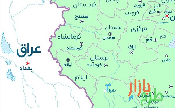 عکس نقشه ایران بدون اسم شهرها