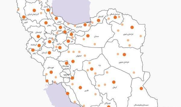 عکس نقشه ایران بدون نام استان ها