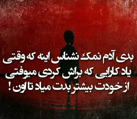 دانلود عکس نوشته ادم نمک نشناس