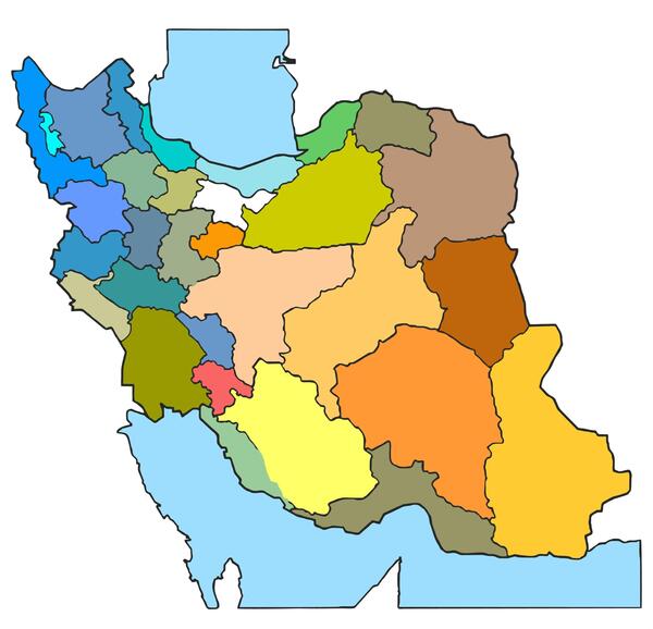 عکس لایه باز نقشه ایران