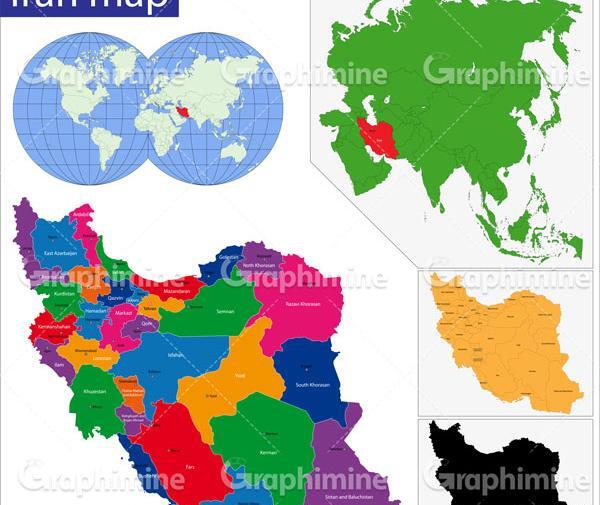 عکس لایه باز نقشه ایران