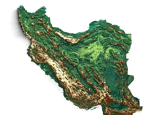 عکس لایه باز نقشه ایران