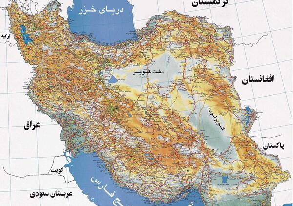 عکس کرمان در نقشه ایران