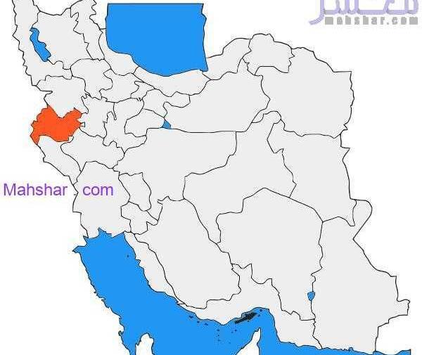 عکس کرمانشاه در نقشه ایران
