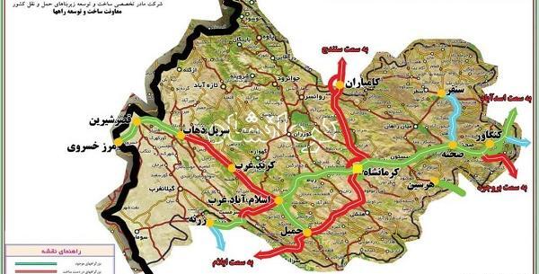عکس کرمانشاه در نقشه ایران