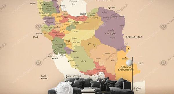 عکس گربه روی نقشه ایران