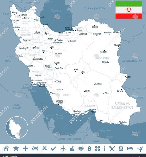 عکس نقشه کامل ایران با جزئیات