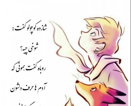 عکس نوشته شازده کوچولو و روباه