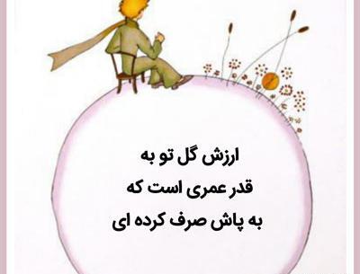عکس نوشته شازده کوچولو و روباه