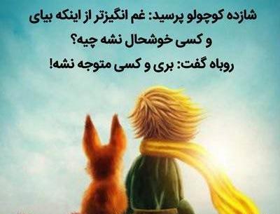 عکس نوشته شازده کوچولو و گل