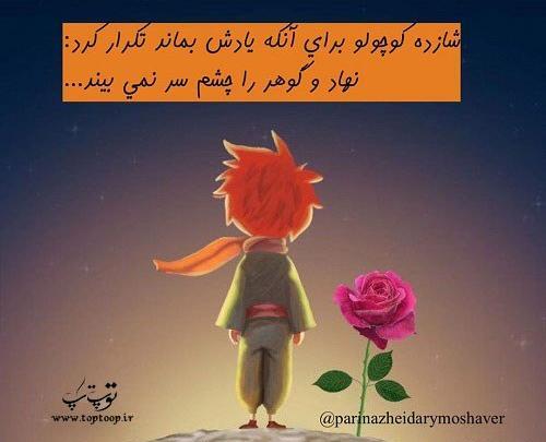 عکس نوشته شازده کوچولو گفت