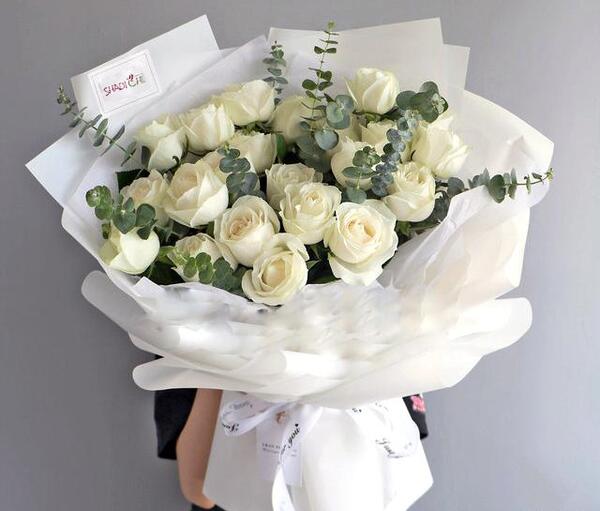 عکس نوشته گل رز سفید