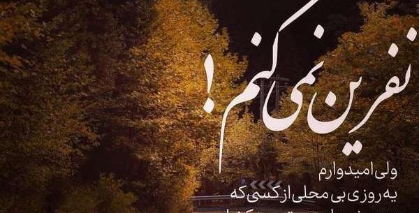 عکس نوشته نفرین نمیکنم ولی