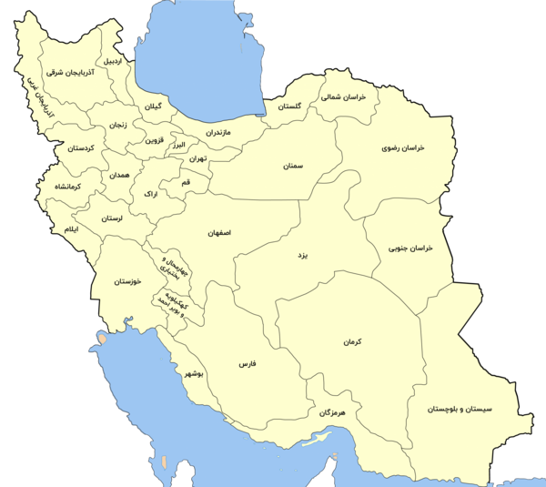 عکس نقشه ایران بدون شهر