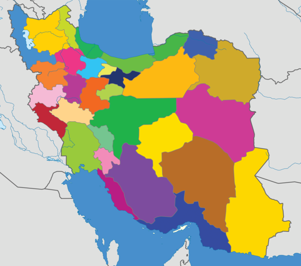 عکس نقشه ایران بدون شهر