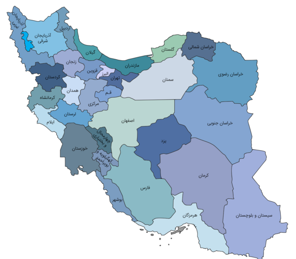 عکس نقشه ی شهرهای ایران