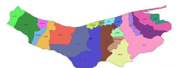 عکس نقشه شهرهای شمال ایران
