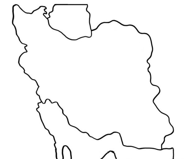 عکس نقشه ی ایران سیاه سفید
