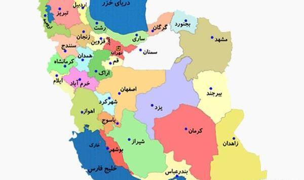 عکس نقشه ایران ساده بدون رنگ