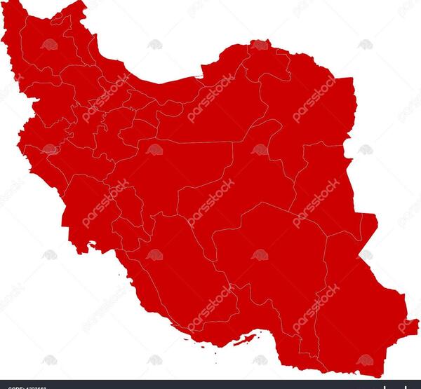 عکس نقشه ایران ساده بدون رنگ