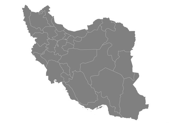 عکس نقشه ایران ساده بدون رنگ