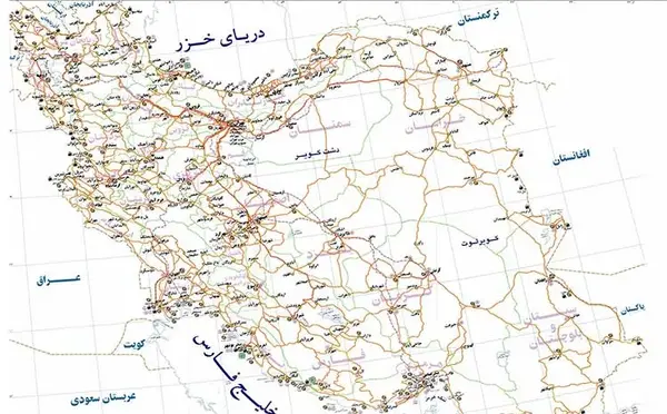 عکس نقشه ی ایران رنگ شده
