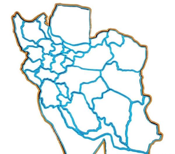 عکس نقشه ی ایران رنگ شده