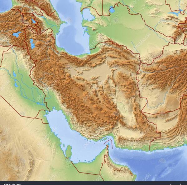 عکس رنگی از نقشه ایران