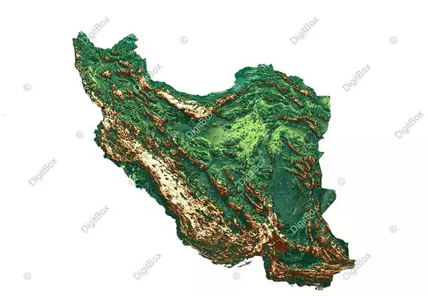 عکس رنگی از نقشه ایران