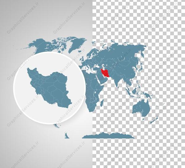 عکس ایران در نقشه جهان
