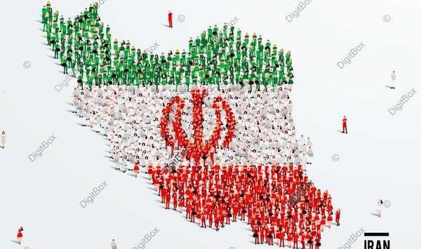 عکس نقشه ایران پرچم