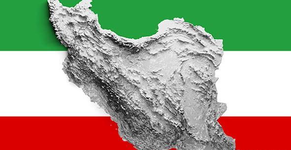 عکس نقشه ایران پرچم