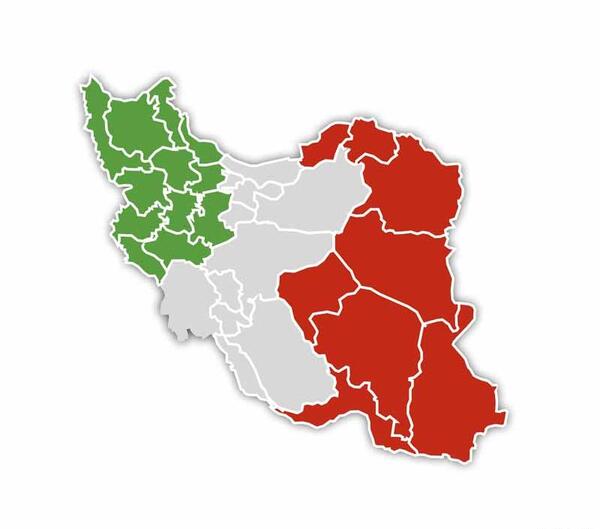 عکس نقشه ایران پرچم