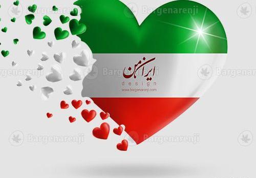 عکس نقشه ایران پرچم