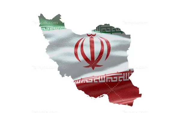 عکس نقشه ایران با پرچم ایران