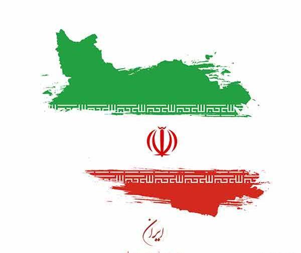 عکس نقشه ایران با پرچم ایران