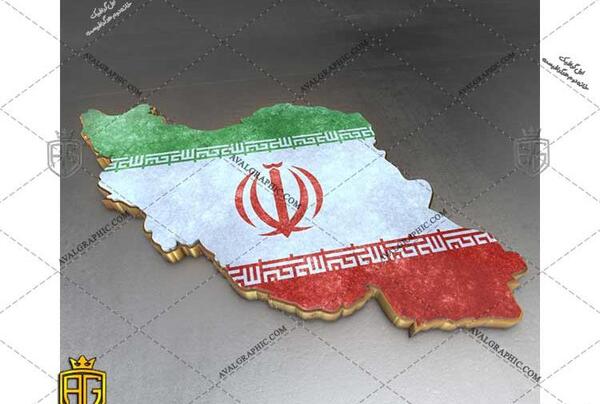 عکس نقشه ایران با پرچم ایران