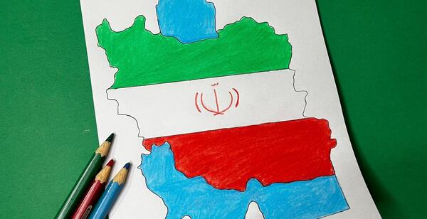 عکس نقشه ایران رنگ آمیزی