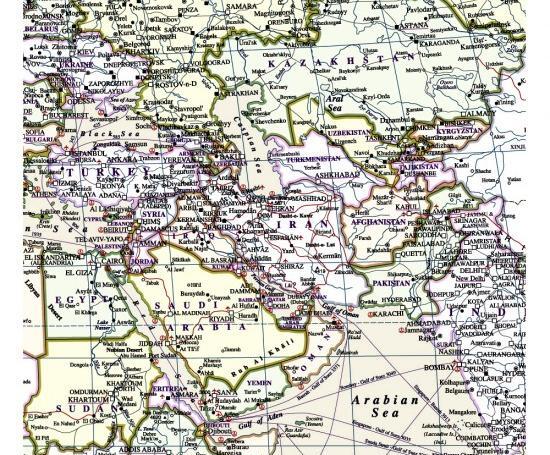 عکس نقشه ایران رنگ آمیزی شده