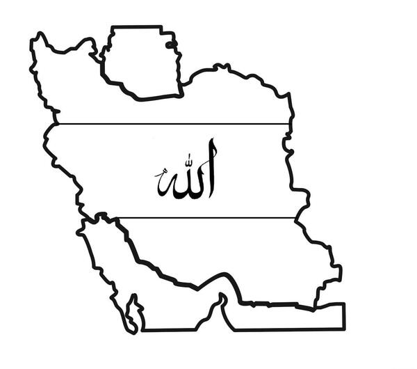 عکس نقشه ایران رنگ آمیزی شده