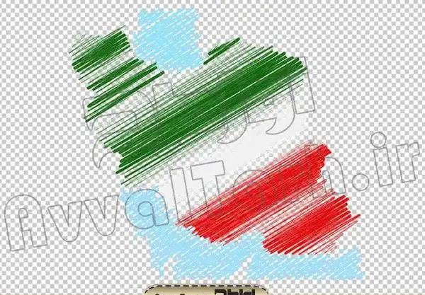 عکس نقشه ایران رنگ آمیزی شده