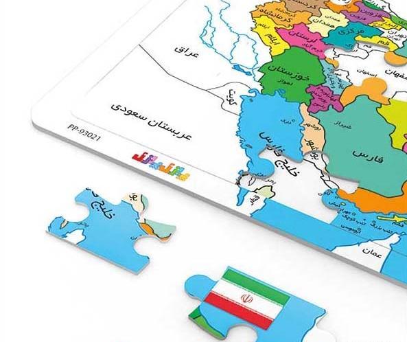 عکس نقشه ایران رنگ آمیزی شده