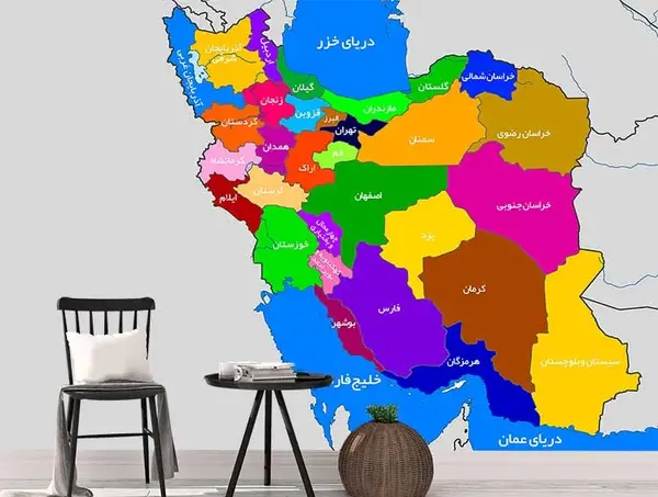 عکس از نقشه ایران برای نقاشی