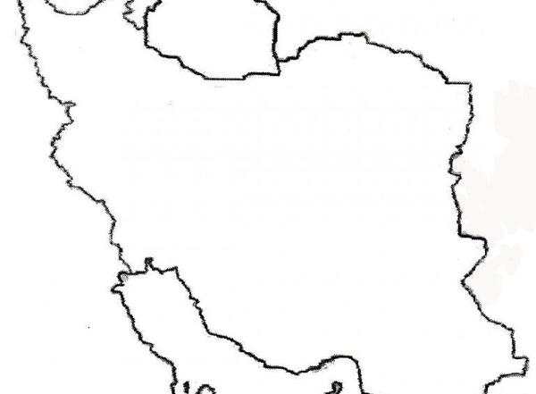 عکس از نقشه ایران بدون رنگ