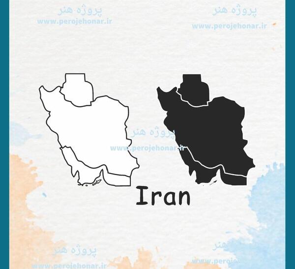 عکس از نقشه ایران بدون رنگ