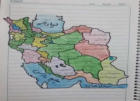 عکس نقشه ایران با اسم استانها