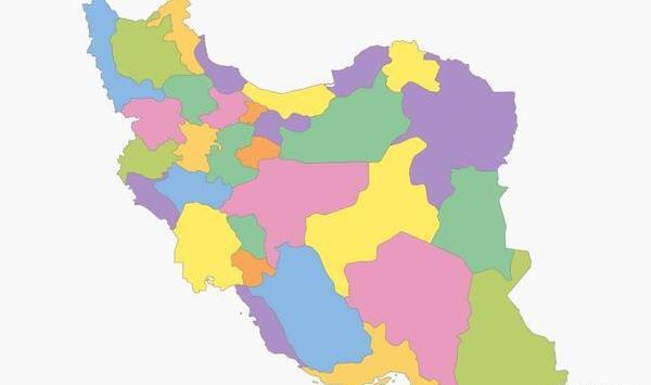 عکس نقشه ایران با اسم استانها