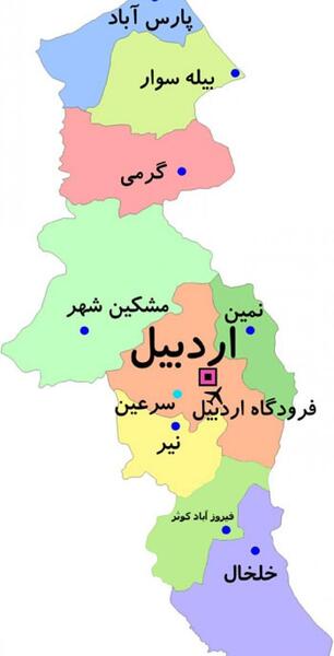 عکس نقشه ایران با اسم استانها