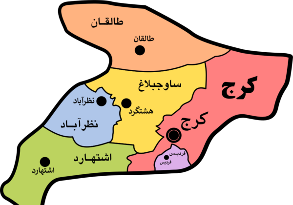 عکس نقشه ایران با مراکز استانها