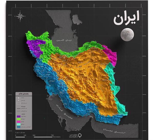 عکس نقشه ایران با مراکز استانها